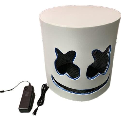 Cotton candy DJ music ball lighting mask Halloween led headgear EL cold light line mask