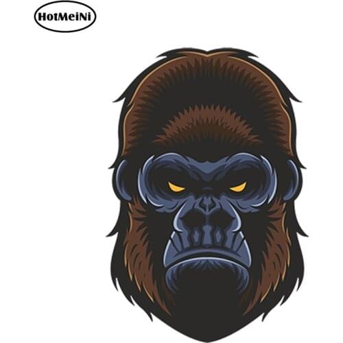 HotMeiNi Car Styling Gorilla Sticker Car Bike IPad Laptop Decal Cartoon Animal Auto Moto Decoration Waterproof Car Sticker