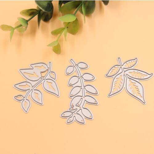 KLJUYP 3pc leaves Metal Cutting Dies for DIY Scrapbooking/photo album Decorative Embossing DIY Paper Card