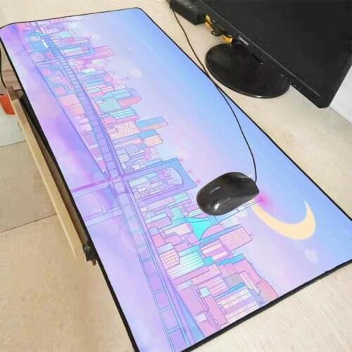 PinkLandscape Aesthetics Art Anime Mouse Mat Gaming Accessories Mouse Pad Drop Shipping Large Speed KeyboardsMat Anime MousePad
