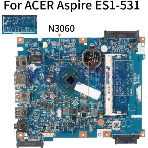 KoCoQin Laptop motherboard For ACER Aspire ES1-531 Pentium N3710 Mainboard 14285-1 SR2KL DDR3
