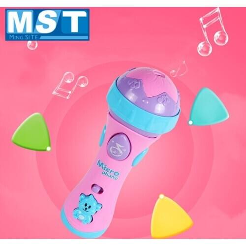 Early Education Microphone With Lights Nursery Rhymes Singing Party Song Karaoke Child Fun Loudspeaker Toys Musical Instrument