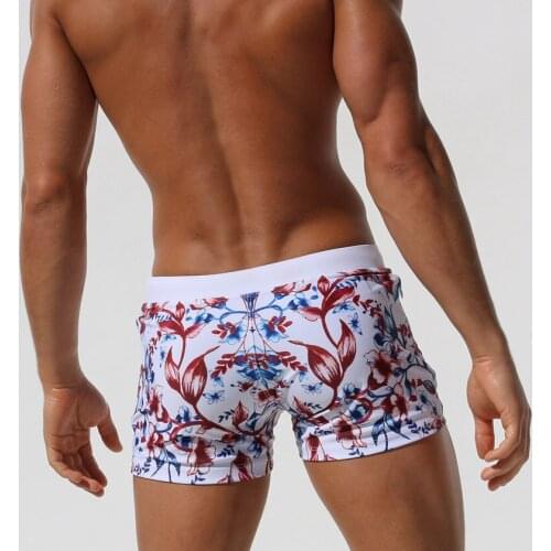 Swimwear men briefs Double pocket swimwear mens swimming trunks explosion models creative pocket swim trunks