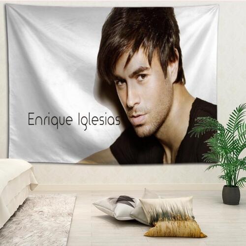 New Arrival Enrique Iglesias Tapestry Hanging Blanket background wall bedroom Home Art Tapestries Decor Customize your image