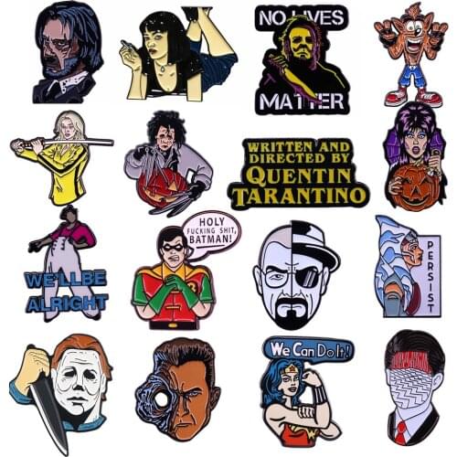 DZ2409 Movie Anime Figure Hard Enamel Pin Brooch Women Lapel Pins for Backpacks Bags Badge Gifts Fashion Jewelry