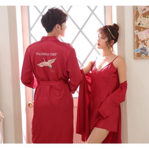 Couple robes pajamas sexy pajamas couple fashion nightdress kimono bathrobe gown mens and womens pajamas