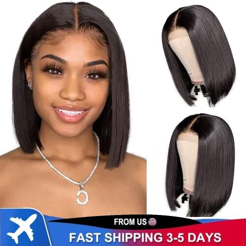 13x4 Lace Front Wig 150% Brazilian Straight Lace Front Hair Wig With Baby Hair Women Transparent 13x4 Closure Wig Human Hair Wig