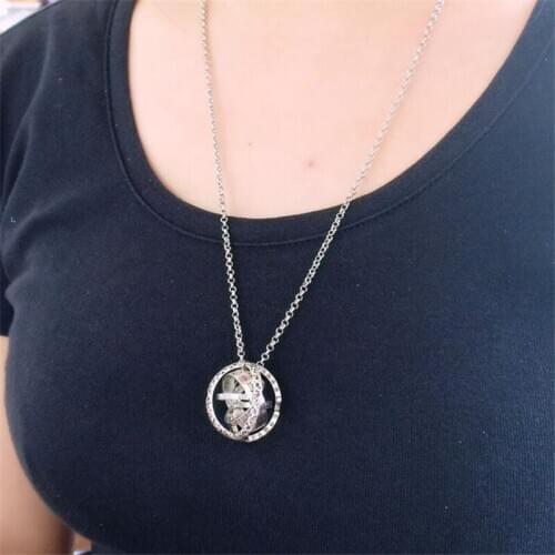 Charm Astronomical Sphere Ball Pendant Cosmic Necklace Couple Lover Jewelry Gifts With Gold/Sliver Wholesale