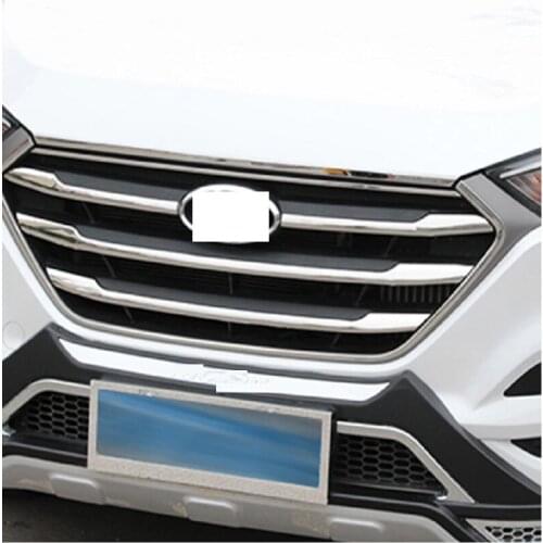 Front Grille Trim Strips Grill Cover Sticker Front Air Grille Trim Strips Middle Mesh Trim For Hyundai Tucson 2015 -2018