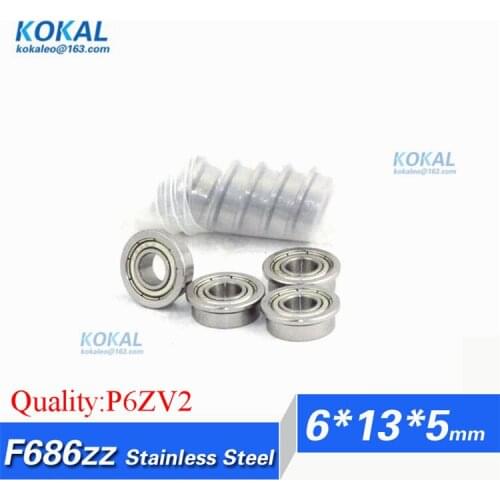 [SF686ZZ-P6]Free Shipping 10pcs stainless Steel flange bushing massage armchair ball bearing SF686zz SF686-zz SF686 6*13*5mm