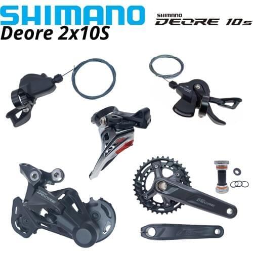 SHIMANO DEORE M4100 M5100 10s Group 2x10s SL-M4100 SHIFT LEVER right left pair 10v RD-M4120 SGS FD-M4100-M FC-M5100-2 BB52 crank