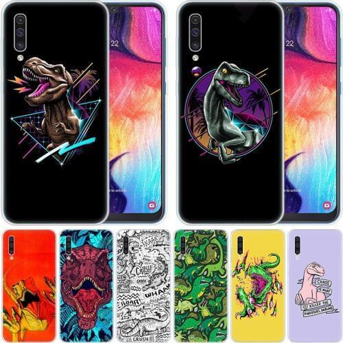 Luxury Silicone Case Animal Dinosaur Colorful for Samsung Galaxy A50 A70 A80 A40 A30 A20 A10 A20E A2 CORE A9 A8 A7 A6 Plus 2018