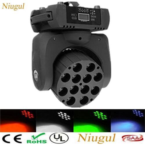 RGBW LED Beam Moving Head Light 12x12W Beam Effect Moving Head Dyeing Wash Wall Lights Performance Stage DJ Equipment