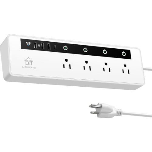 Smart Power Strip WiFi Remote Control 4AC+3USB Port US Plug Charger Accessories