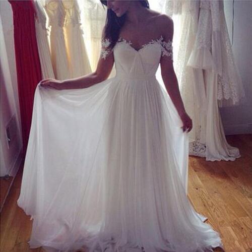 Boho Backless Wedding Dresses Sleeveless Lace Appliques 2021 Off the Shoulder Bridal Gowns Sweep Train Vestido De Noiva