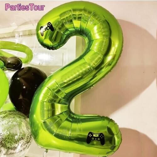 1Pc 40Inch Green Purple Gold Pink Foil Number Balloons 1st 2nd 3rd 4th 5th 16th 18th 21th Birthday Party Decor Kids Adult Ballon