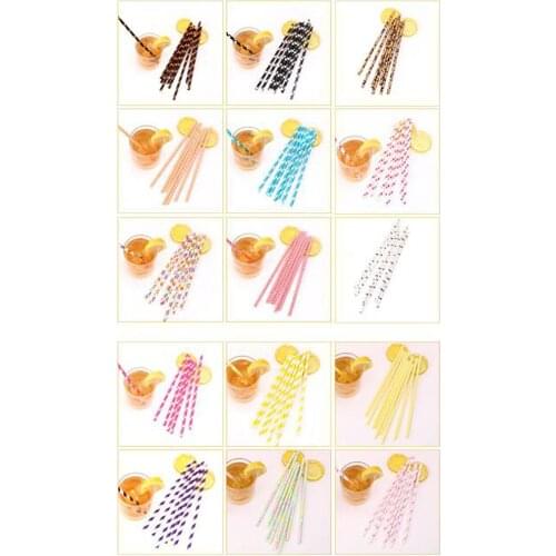Party Decoration Birthday Party Decorations Kids 12pcs/1 Pack Bronzing Paper Straws Wedding Decoration Party Supplies