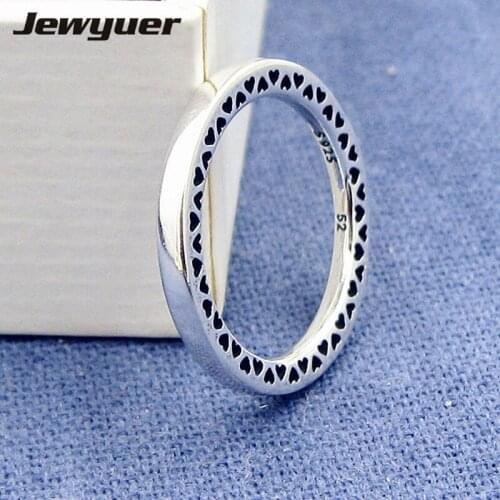 2017 Autumn Classic Hearts Ring 925 sterling silver wedding Rings for women men love anillos fine jewelry Memnon Memnon RIP0140