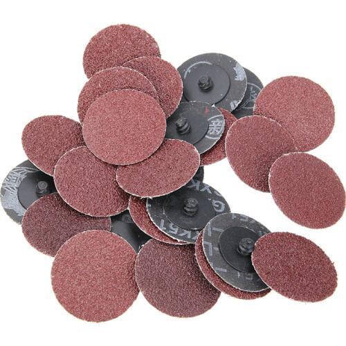 25Pcs Sanding Disc Pad 2" 36 Grit Roll Lock Sanding Discs R-Type Roloc Disc for Metal Wood Polishing Abrasive Sanding Disc