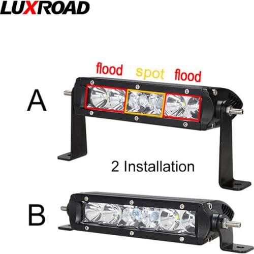 7 inch LED Light Bar 3D 30W Silm Led Lamp Combo Light 6000K For Offroad Vehicles ATV Truck SUV Car Road Roller Boat Garden light