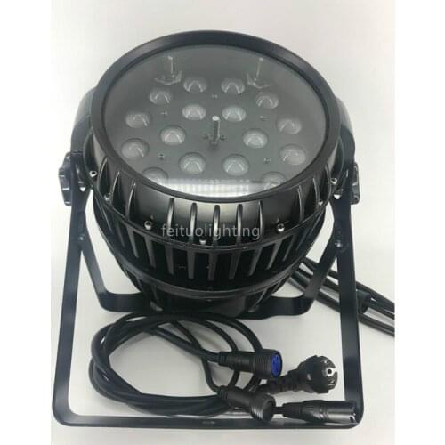 8pcs+CASE waterproof IP65 zoom led par light 18*18w RGBWAUV 6in1 dmx effect mixing color par led zoom stage party ktv light