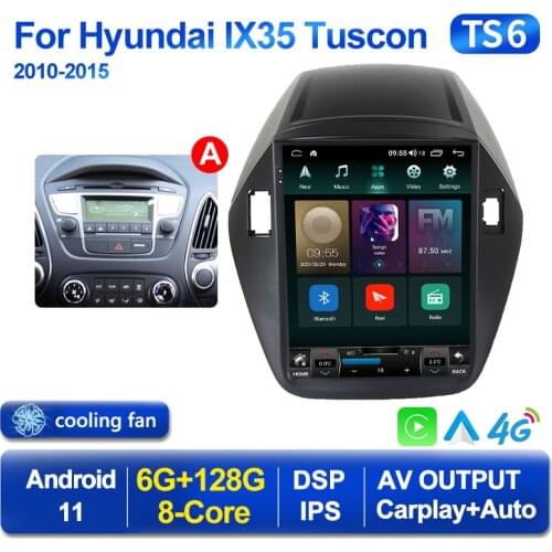 6G 128G Android 11 For Hyundai Tucson 2 / ix35 2009 2010 2011 - 2015 Car Radio Multimedia Video Player GPS Navigation 2 din dvd