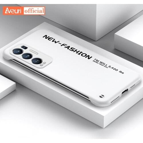 Frameless PC Hard Phone Case For OPPO Reno 3 4 5 Pro Plus 2 Z 2Z 2F Luxury Matte Cover For OPPO Find X3 Pro X2 Lite X3 Neo Case