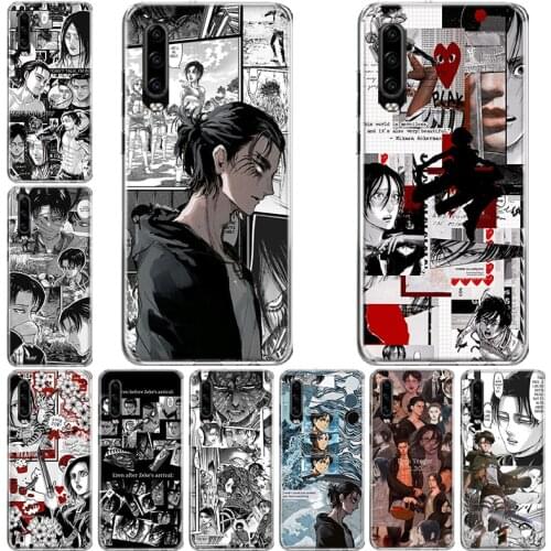 Hot Anime Attack on Titan Eren Yeager Phone Case For Huawei P10 P20 P30 P40 Mate 30 20 10 Lite Pro P Smart Z Plus 2019 2018 Cove