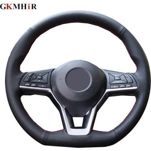 Artificial Leather Car Hand-Stitched Steering wheel cover for Nissan X-Trail 2017-2019 Qashqai 2018 Rogue (Sport) 2017-2019