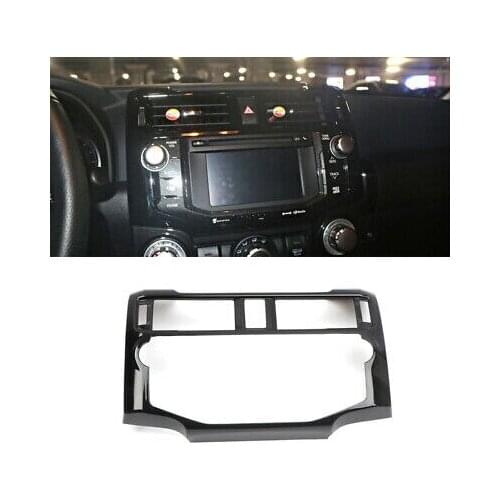 Black Central Console Navigation Frame Cover Trim For Toyota 4Runner 2014-2021
