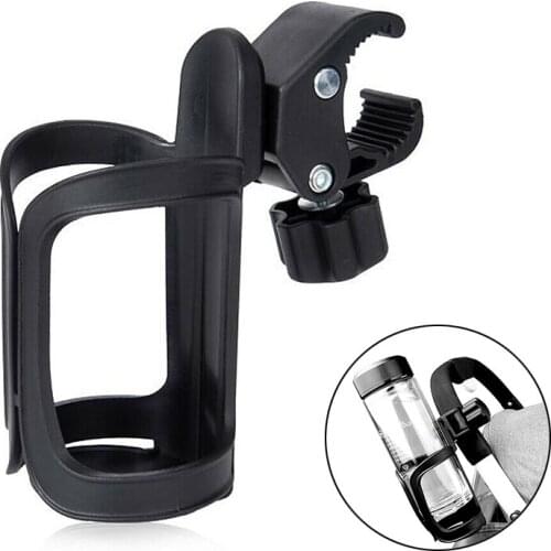Water Cup Holder For PVC Black Baby Stroller Water Milk Bottle Holders With Hook Cup Holder For Umbrella Buggies Bicycles New