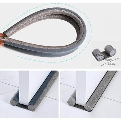 1 X Doorstop 93cm X 9.6cm Flexible Door Bottom Tight Strip Sound Proof Noise Reduction Nnder Door Draft