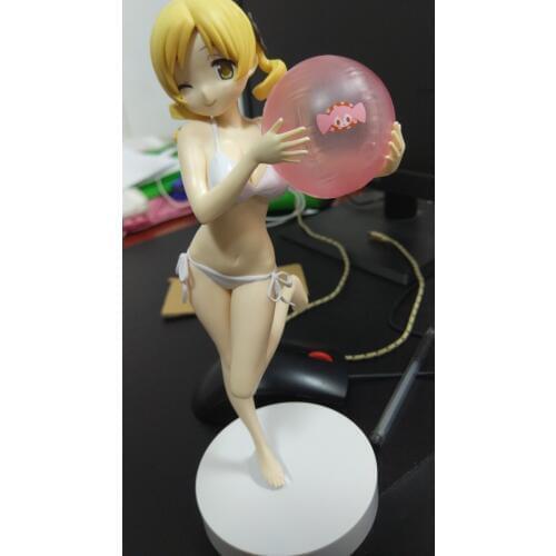 22cm Japanese original anime figure Puella Magi Madoka Magica Tomoe Mami bathrobe ver action figure collectible model toys