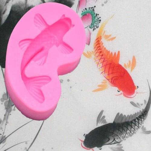 Carp Moulds Flexible Silicone Soap Mold Candle Polymer Clay Molds DIY Cake Chocolate Candy Cookie Mould Baking Tool
