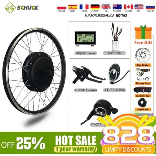 Electric Bicycle Conversion Kit 36V 500W 48V 500W Brushless Gearless Front Hub Motor Wheel For EBike Conversion Kit