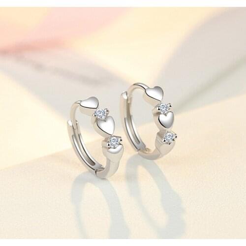 Small Gold Loop Ear Rings Circle Creole Boucle D'oreille Cute Mini Hoop Earrings Baby Girls Kids Heart Earrings