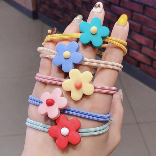 Korean Style Fashion Hot Selling Hair Band Matched Color Plymer Clay Hair Rope High Elastic Hair Rings Headpiece Hair Accessory