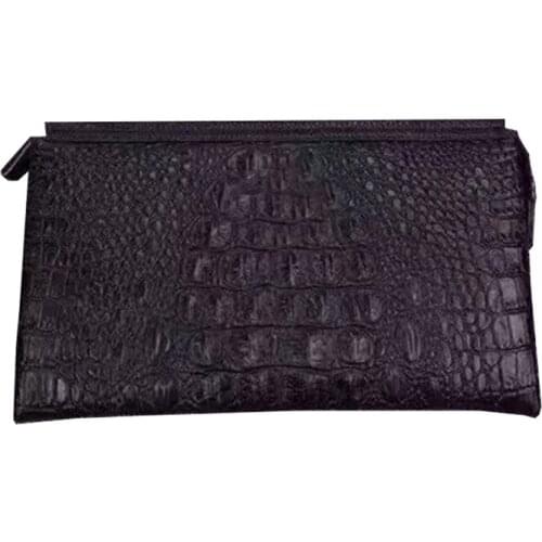 Crocodile Pattern Men clutch bag men large Wallet genuine leather Card Holder wallet male mobile phone bag men three layer Purse