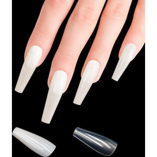 500Pcs Long Ballerina Full Cover Fake Nails Tips Extra Long Stiletto False Nails Painted Designed Nail Art FQ18101