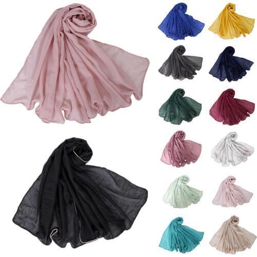 New Women Long Scarf Muslim Hijab Arab Wrap Shawl Headwear Underscarf Long Scarves Islamic Arab Turban Soft Headscarf 180*80cm