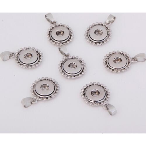 Wholesale 20pcs/lot Fashion Metal 12mm Diy Snap Button Pendants Charms Findings For Making Women SNap Button Necklace Jewelry