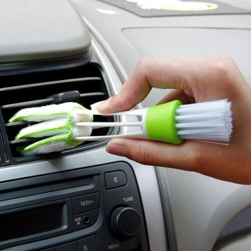 Portable Double Ended Car Air Vent Slit Cleaner Brush Dusting Blinds Keyboard Cleaning Brushes AUG889