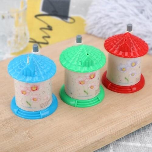Portable House Shaped Fashion Creative Toothpick Box Automatic Toothpick Holder Lovely Random Color