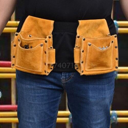 Electrician Waist Tool Belt Pouch Bag Screwdriver Kit Repair Tool Holder Leather
