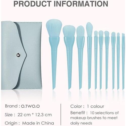 Professional Makeup Brushes Blending Makeup 10 Pcs Brush Set with Travel Bag