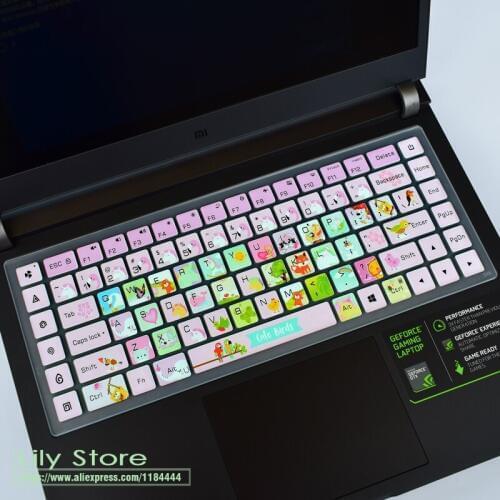 15.6 inch Silicone laptop Keyboard Cover Protector Skin for Xiaomi Mi Gaming Laptop 15 Notebook with Nvidia GTX 1060