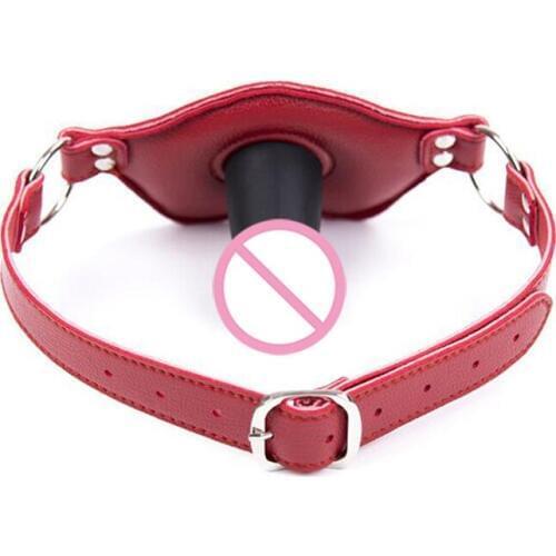 Silicone Penis Gag for Women Adult Dildo Gag Adult Game Head Harness Open Mouth Gag Bondage Restraints Sex Product Oral Sex Toy