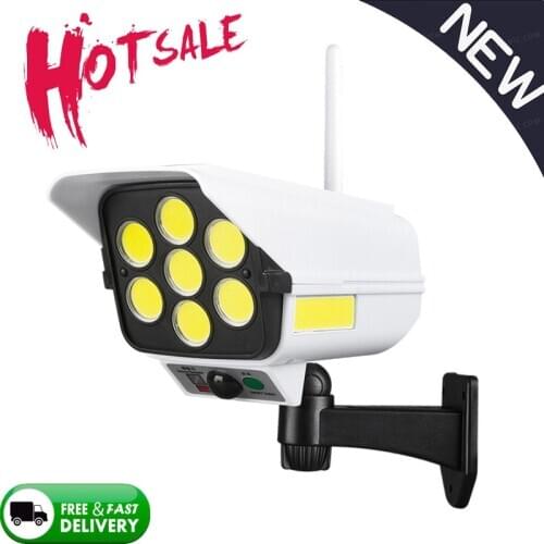 Solar LED Light Dummy Security Camera IP65 Waterproof PIR Motion Sensor Outdoor CCTV Fake Surveillance Simulation Camera New2021