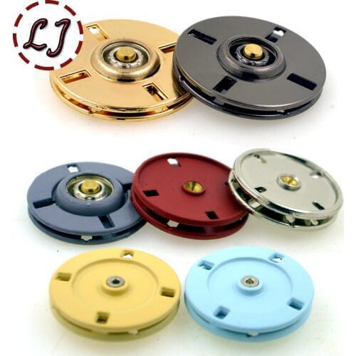 High quality 10pcs/lot 20mm/21mm/23mm paint thin snap Button Invisible Snaps Fastener press for overcoat sweater accessories DIY