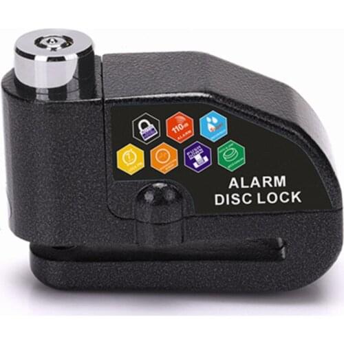 High Quality Bicycle Lock 110 DB Alarm Disc Lock Anti-theft Comfortable Waterproof Zinc Alley Electric Bicycle Lock Accessories